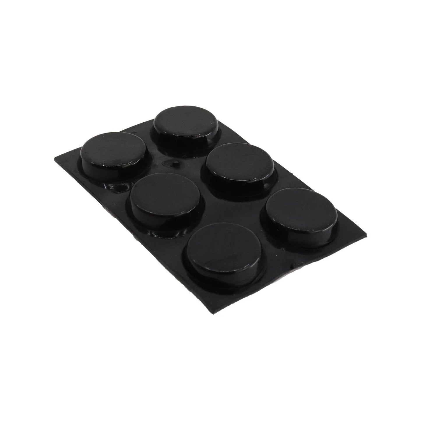 Surface Gard 18mm Black Round Floor Protectors - 6 Pack, Reduces Scratches & Noise