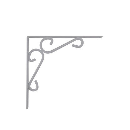 Carinya Heavy Duty 250x200mm White Scroll Bracket, 200kg Load, Indoor/Outdoor Use