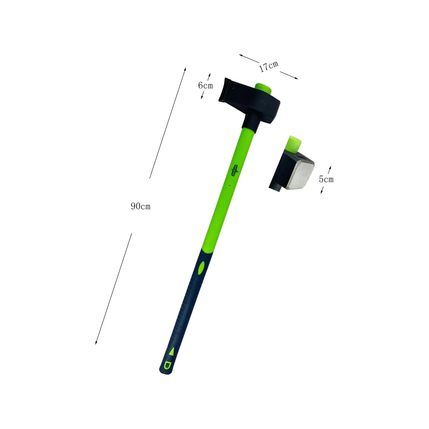 Saxon 2.7kg Fibreglass Blocksplitter, Carbon Steel Head