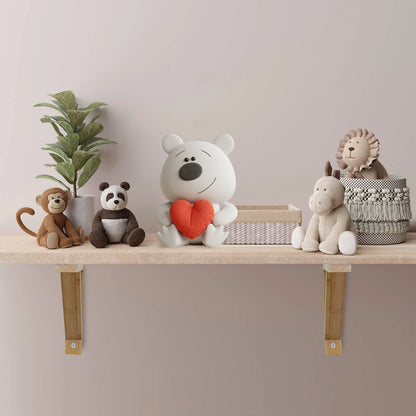 Carinya Bamboo Stayed Bracket 150x130mm, Varnished, 40kg Load, DIY Customizable