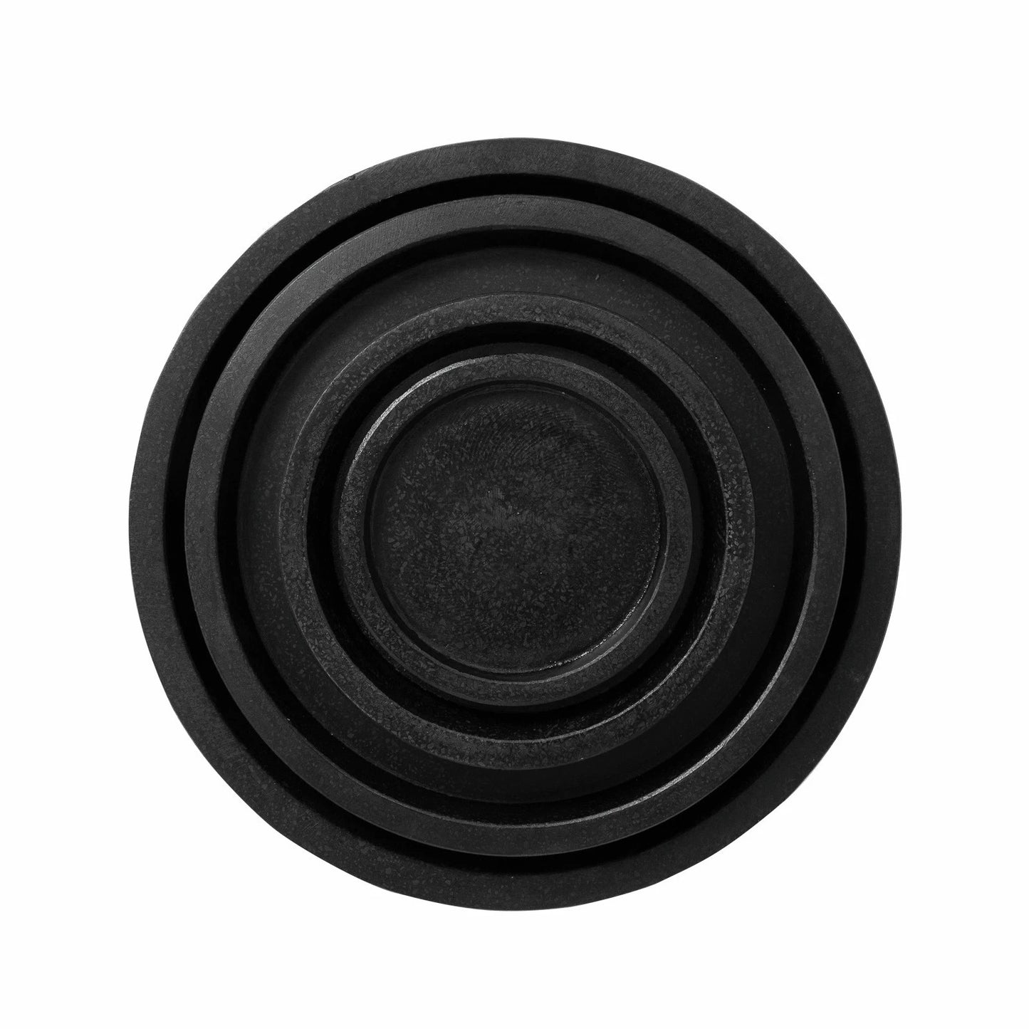 Northcote Pottery Black Terrazzo Look Saucer 47x47cm, Durable Fibreclay, Weather Resistant