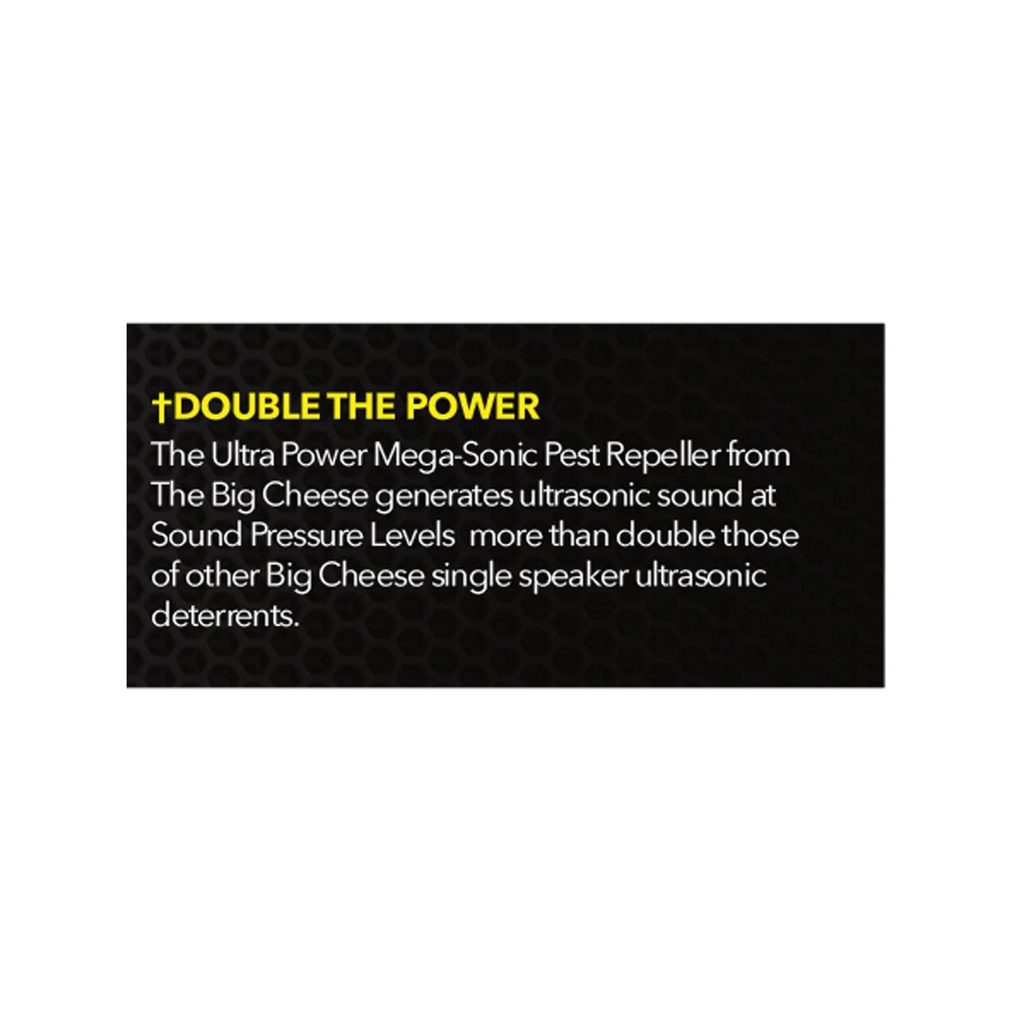 The Big Cheese Mega Sonic Pest Repeller, Ultrasonic, Indoor, Chemical-Free, 60m² Coverage