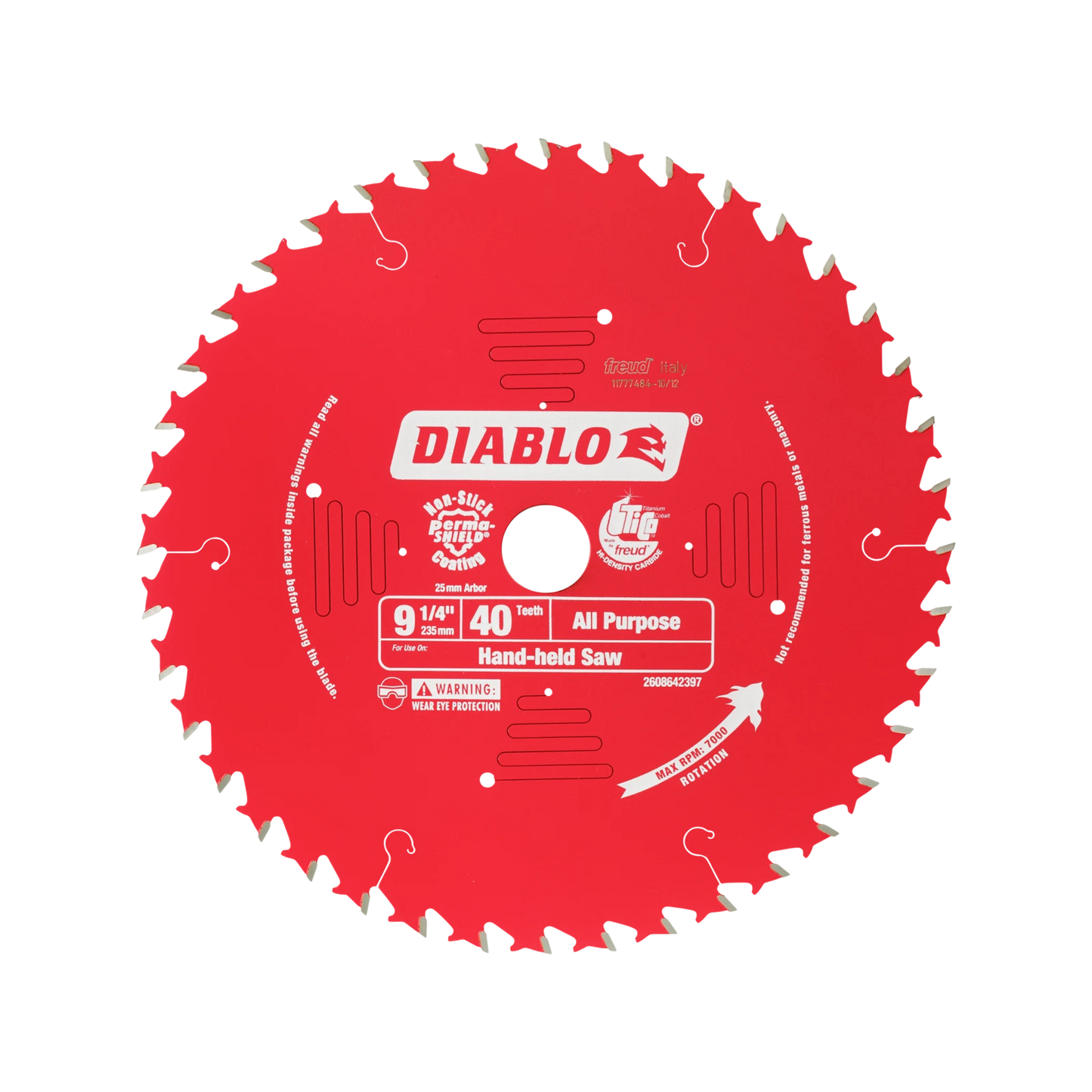 Diablo 235mm 40T Circular Saw Blade, TiCo Carbide, Non-stick Coating, Thin Kerf