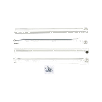 Syneco White 350mm Drawer Slides Pair - Durable, Easy Install, Powder Coated Finish