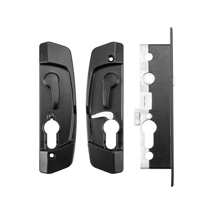 Rolltrak Black Non-Keyed Sliding Screen Door Lock with Internal Snib & Metal Body