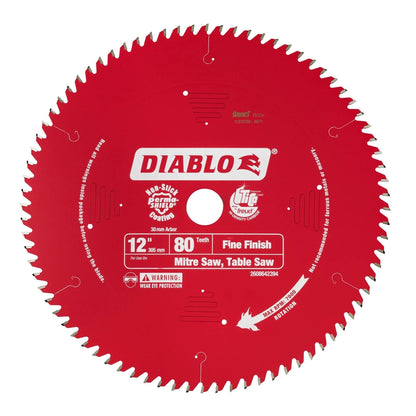 Diablo 305mm 80T Mitre Saw Blade, Super Thin Kerf, Premium Steel, Tri-Metal Brazing
