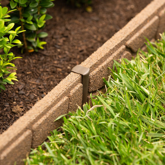 Tuscan Path 300mm Metal Pegs & Connector Pack for Eco-Edging Bricks & Stones