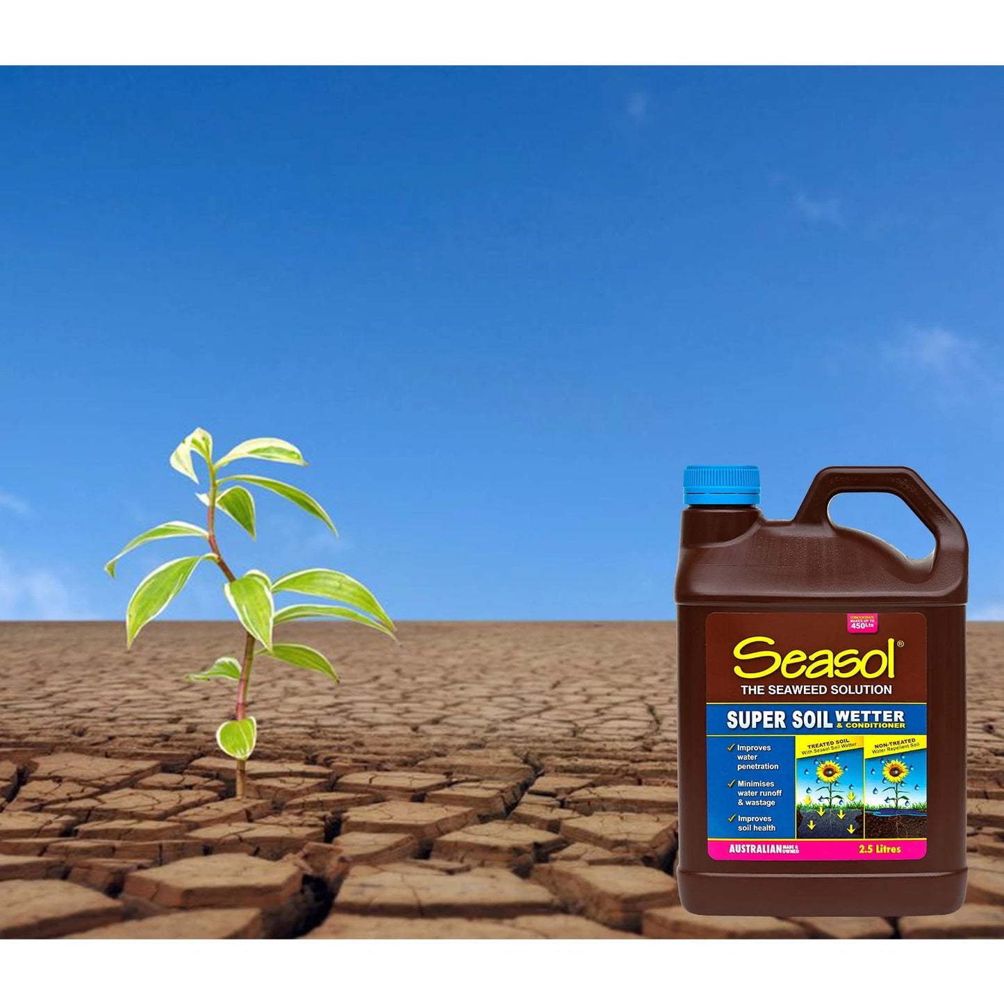 Seasol 2.5L Super Soil Wetter & Conditioner with Liquid Seaweed & Compost
