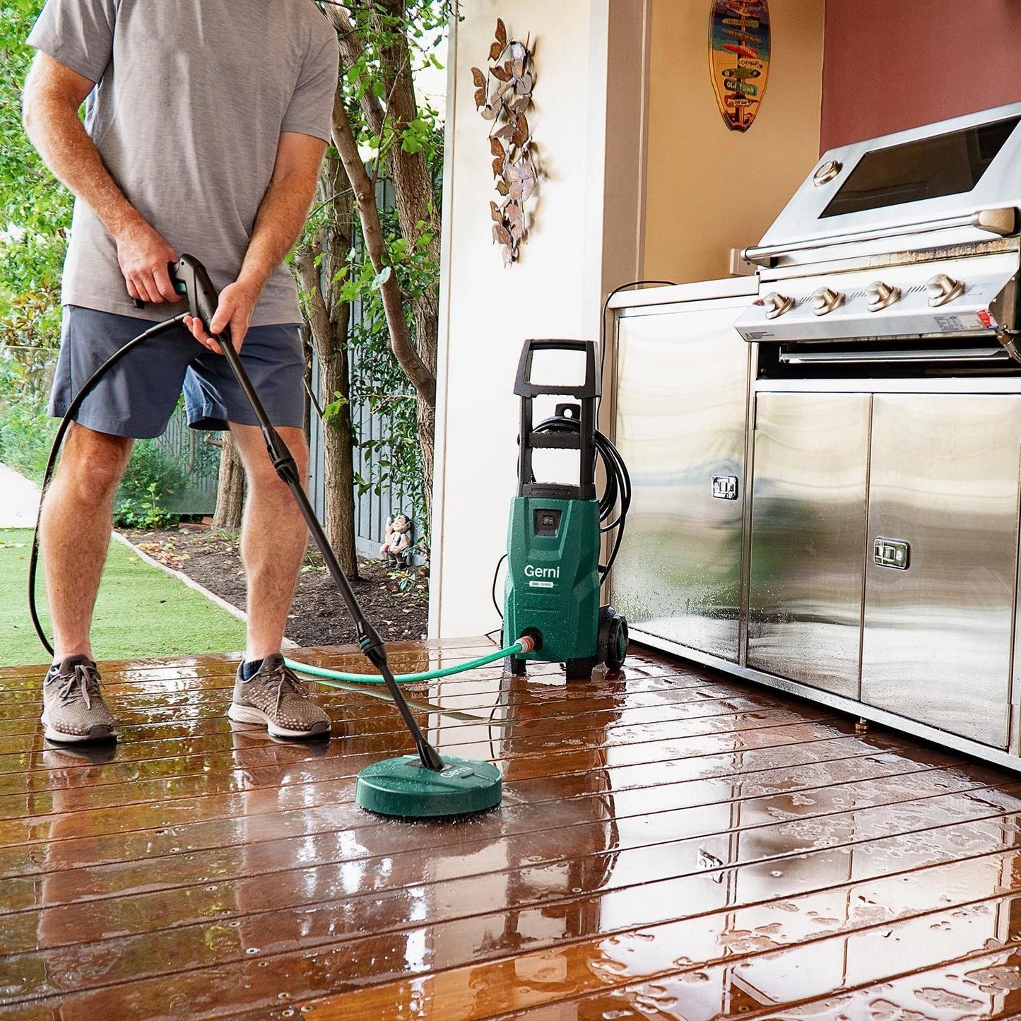 Gerni 1L Outdoor Surface Wash - Biodegradable, Versatile for Decks & Patios, Compatible with Pressure Washers