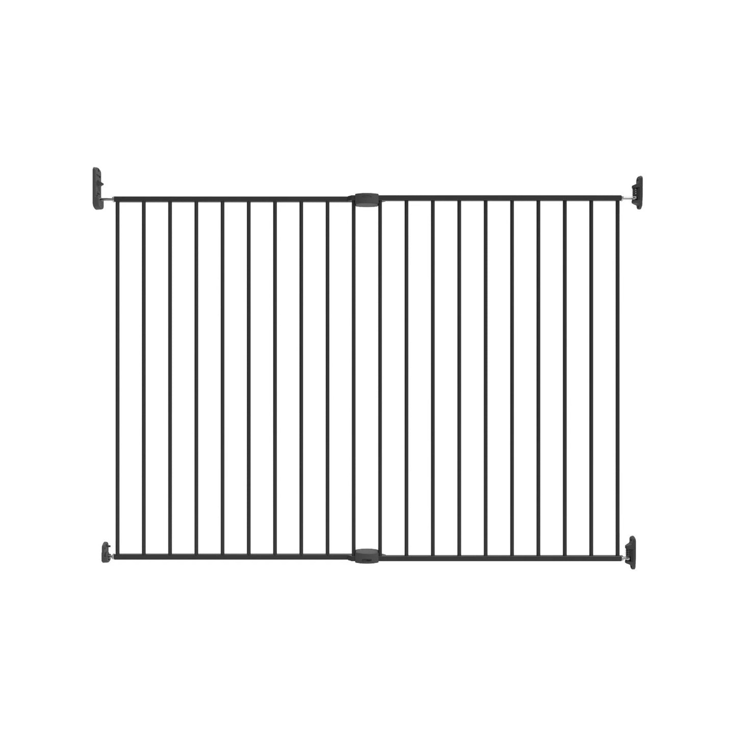 Perma Child Safety Extra Tall & Wide Swing Gate, Black, Adjustable 82-142cm, Steel, Secure Lock