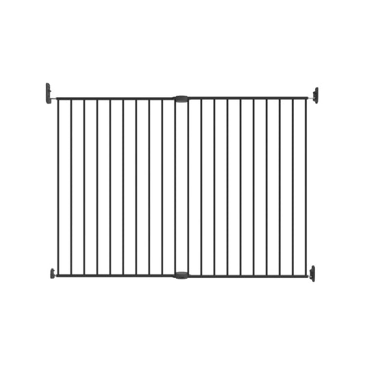 Perma Child Safety Extra Tall & Wide Swing Gate, Black, Adjustable 82-142cm, Steel, Secure Lock