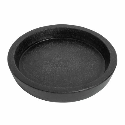 Northcote Pottery Black Terrazzo Look Saucer 47x47cm, Durable Fibreclay, Weather Resistant