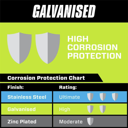 Pinnacle Galvanised Steel High Security Padbolt 200 x 12mm with Security Screws