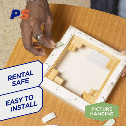 Permastik Medium Picture Strips 30 Pairs - Holds 3kg, No Drilling, Easy Removal