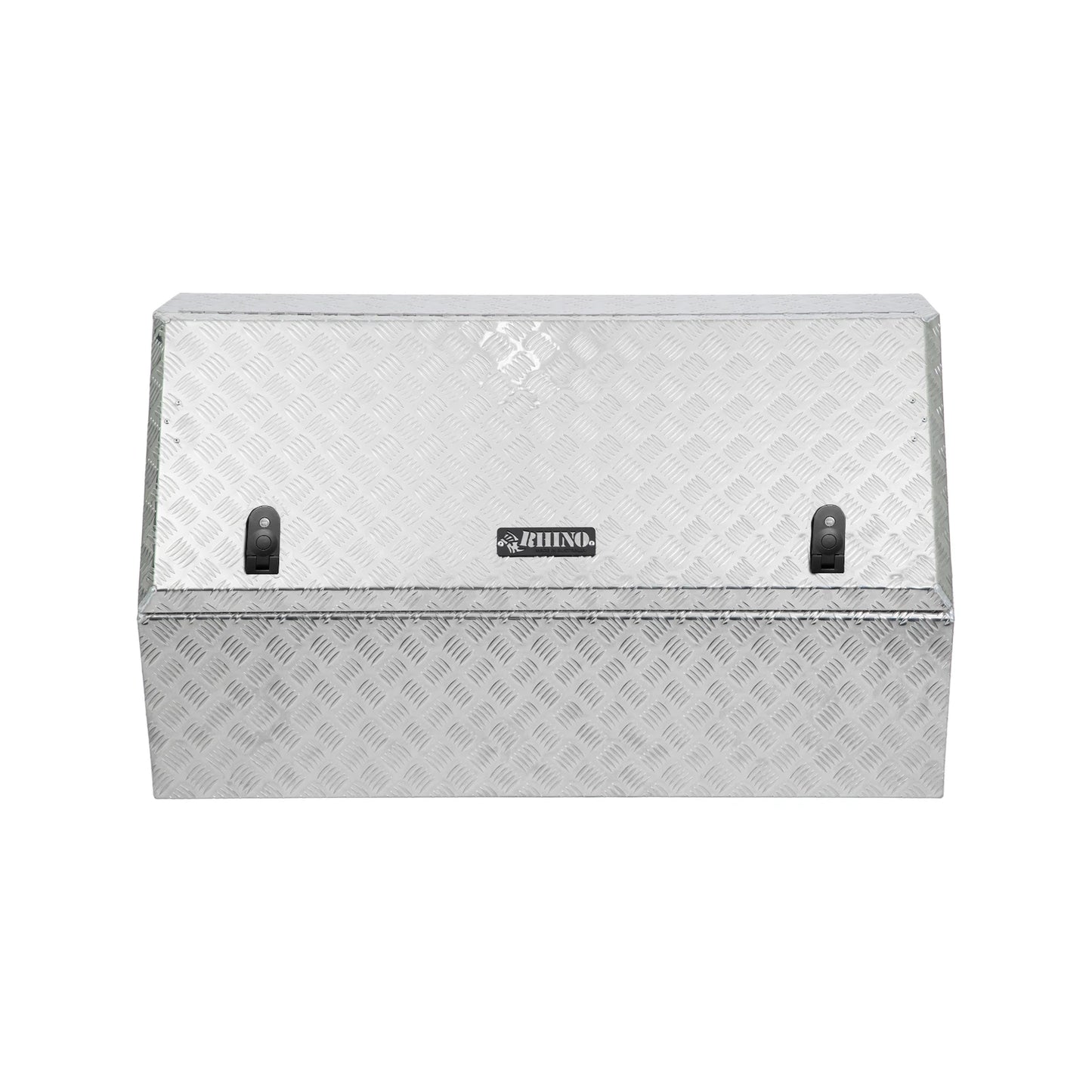 Rhino Aluminium Checkerplate Toolbox 1150x492x645mm with Gas Struts & Compression Locks