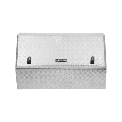 Rhino Aluminium Checkerplate Toolbox 1150x492x645mm with Gas Struts & Compression Locks