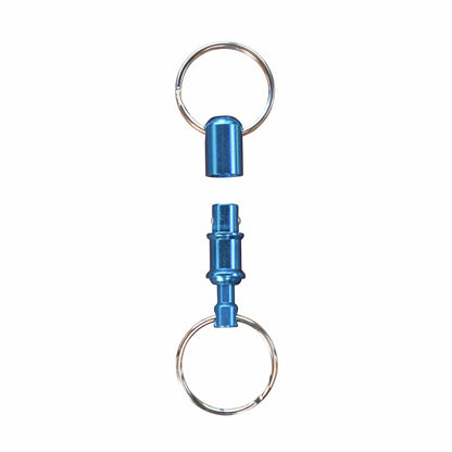 Titanium Aluminium Trigger Release Key Holder with Push Trigger & Steel Rings