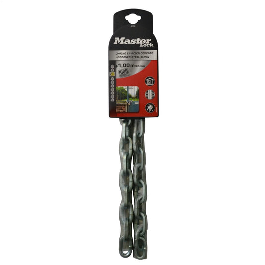 Masterlock 8mm x 1m Hardened Steel Security Chain with Vinyl Sleeve