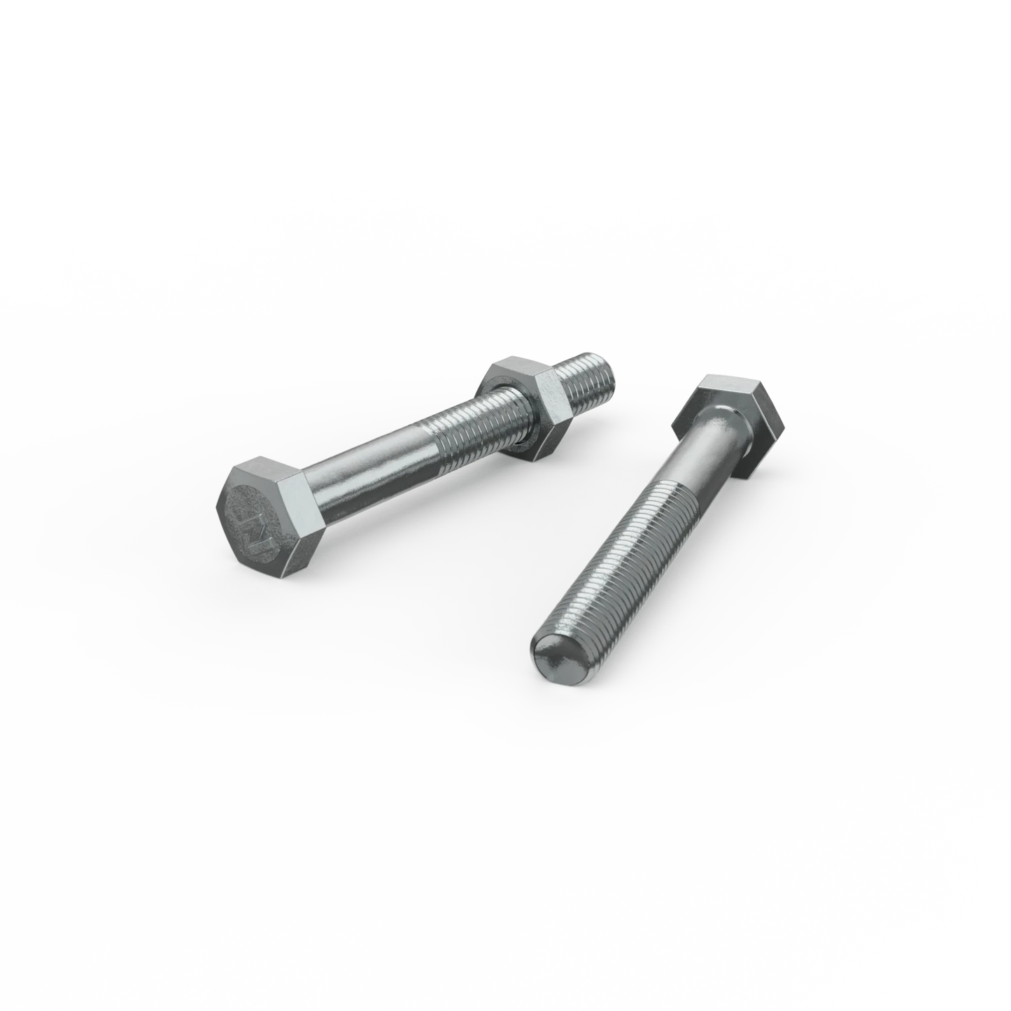 ZENITH Zinc Plated Hex Head Bolts and Nuts M8 x 65mm, Corrosion Resistant, AS Compliant