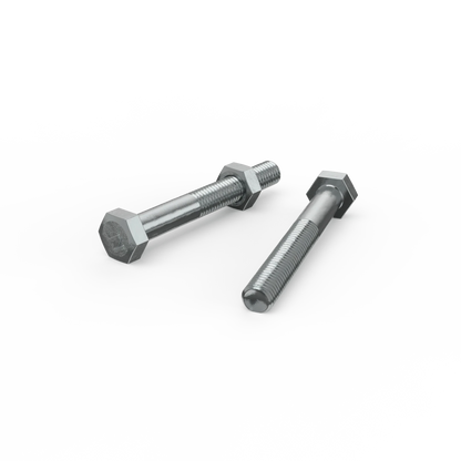 ZENITH Zinc Plated Hex Head Bolts and Nuts M8 x 65mm, Corrosion Resistant, AS Compliant
