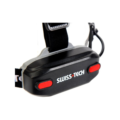 SWISS+TECH 550lm Rechargeable LED Headlamp, 6 Modes, Water-Resistant, Long Battery Life