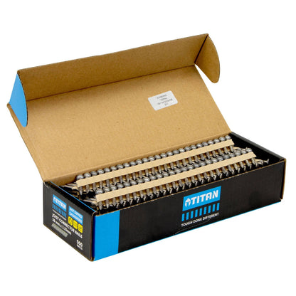 Titan 38x3.33mm Galvanised Joist Connector Nails, 500 Pack, 34° Angle, Corrosion Resistant