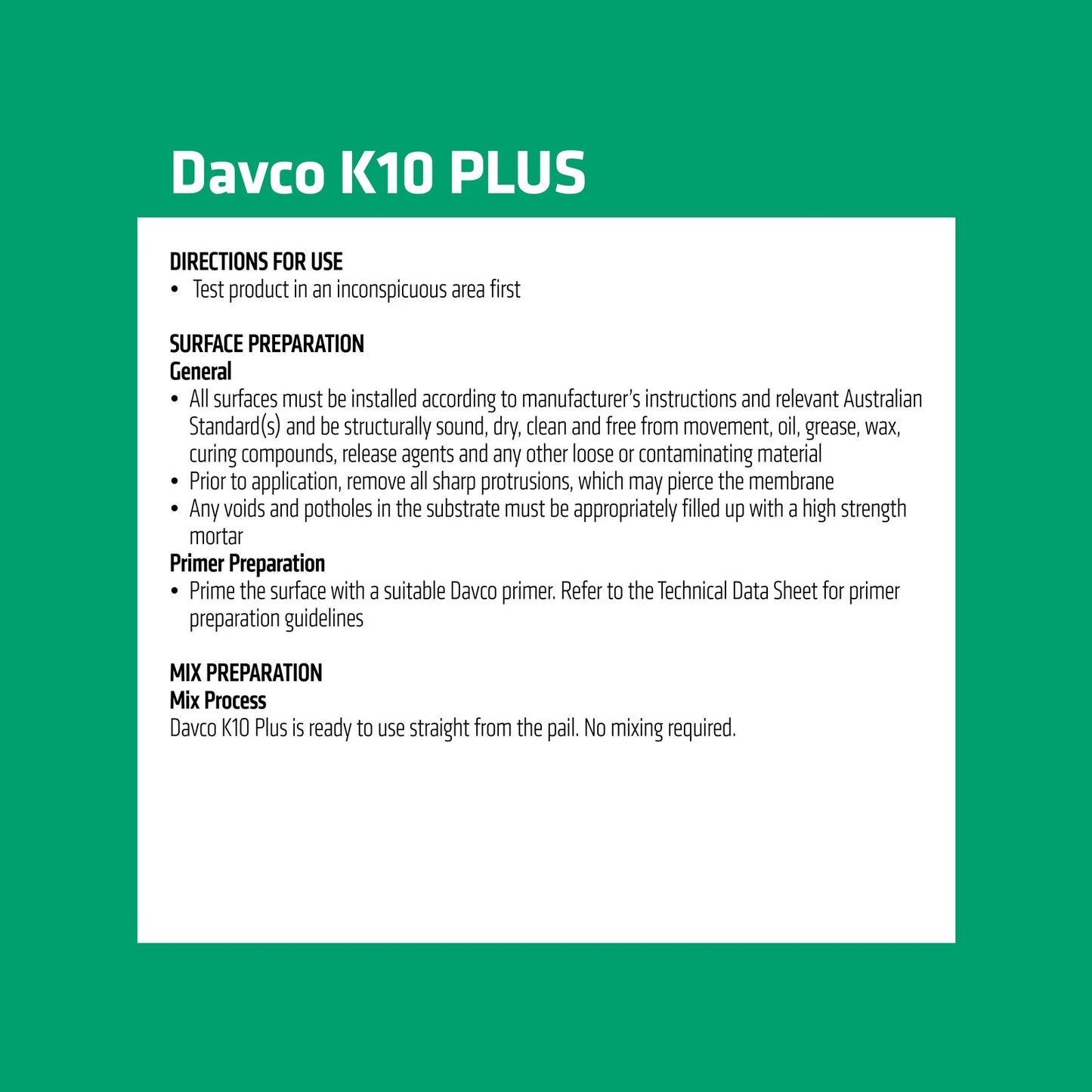 Davco 20L Grey K10 Plus Waterproofing Agent, Flexible Polyurethane Membrane for Interior & Exterior