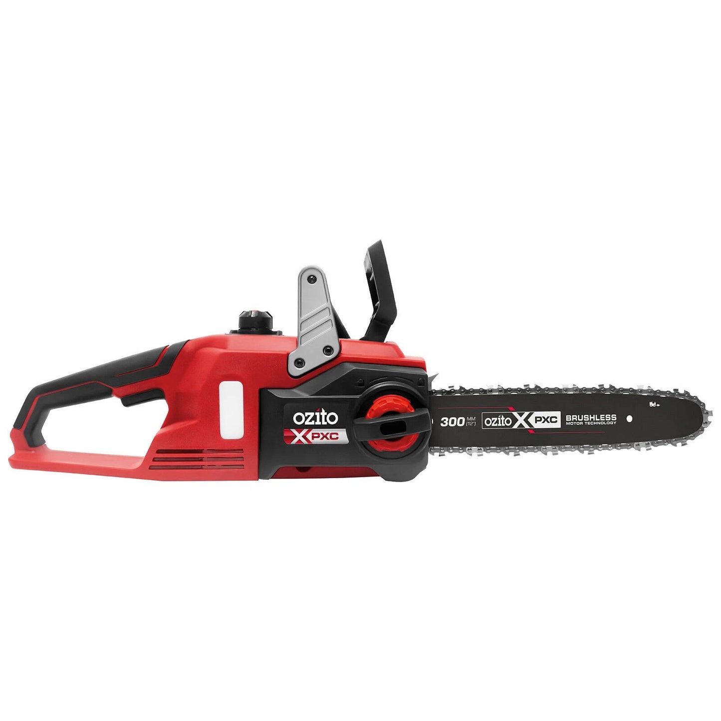Ozito PXC 18V Brushless Chainsaw 300mm Cordless, Tool-Free Tension, Safety Brake