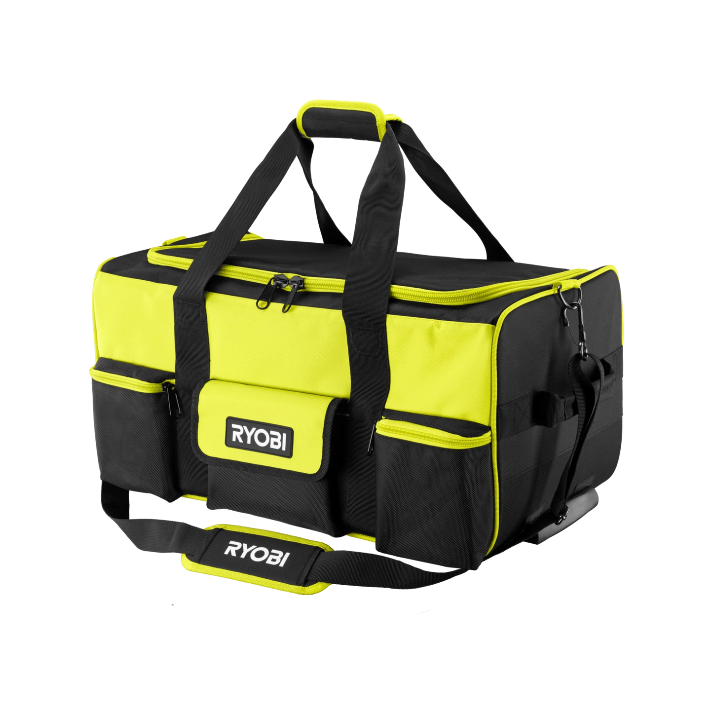 Ryobi 550mm Wheelie Tool Bag with Telescopic Handle, 17 Pockets, Durable Fabric