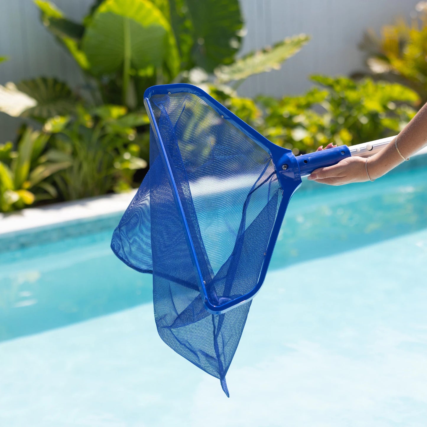 Hy-Clor Leaf Rake - Wide Mouth, Deep Net, Efficient Pool Debris Removal