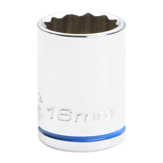 Kincrome 16mm 3/8" Square Drive Socket, Chrome Vanadium Steel, Corrosion Resistant