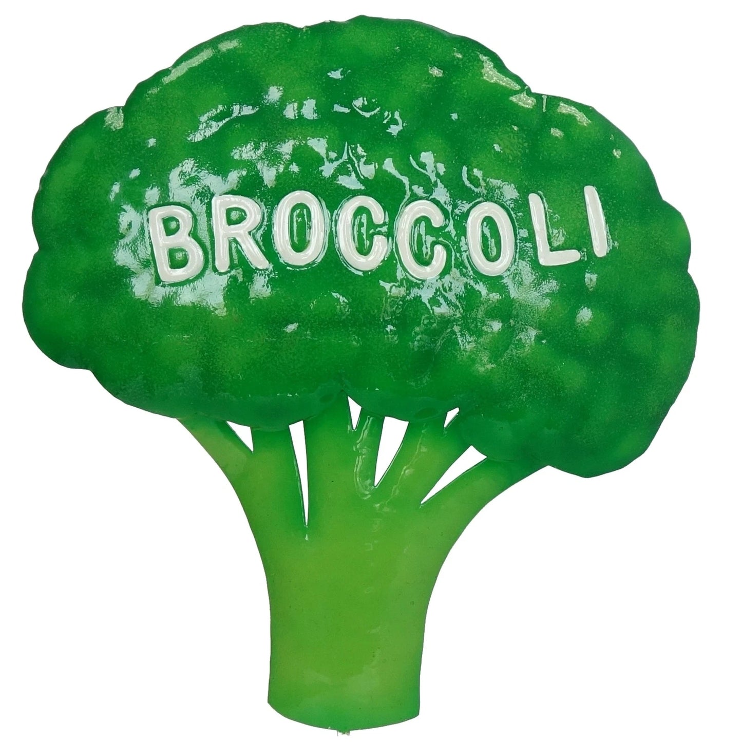 Decorative Vegetable Stake - Broccoli, Steel, Hand-Painted, 500mm Height, Garden Marker