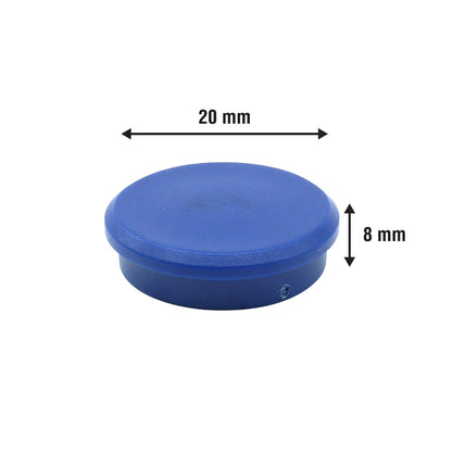 Everhang Dark Blue Magnet 20 Pack - Ceramic, Plastic Coated, Versatile Use