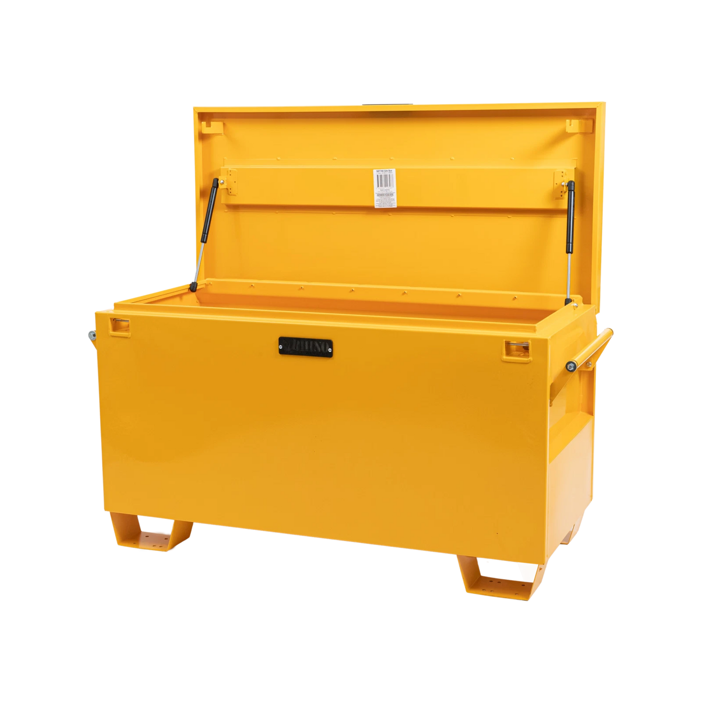 Rhino Powder Coated Site Box 1175x550x690mm, Heavy Duty Steel, Secure Locking, Yellow
