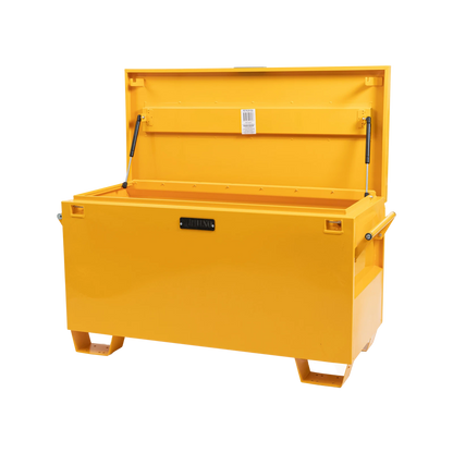 Rhino Powder Coated Site Box 1175x550x690mm, Heavy Duty Steel, Secure Locking, Yellow