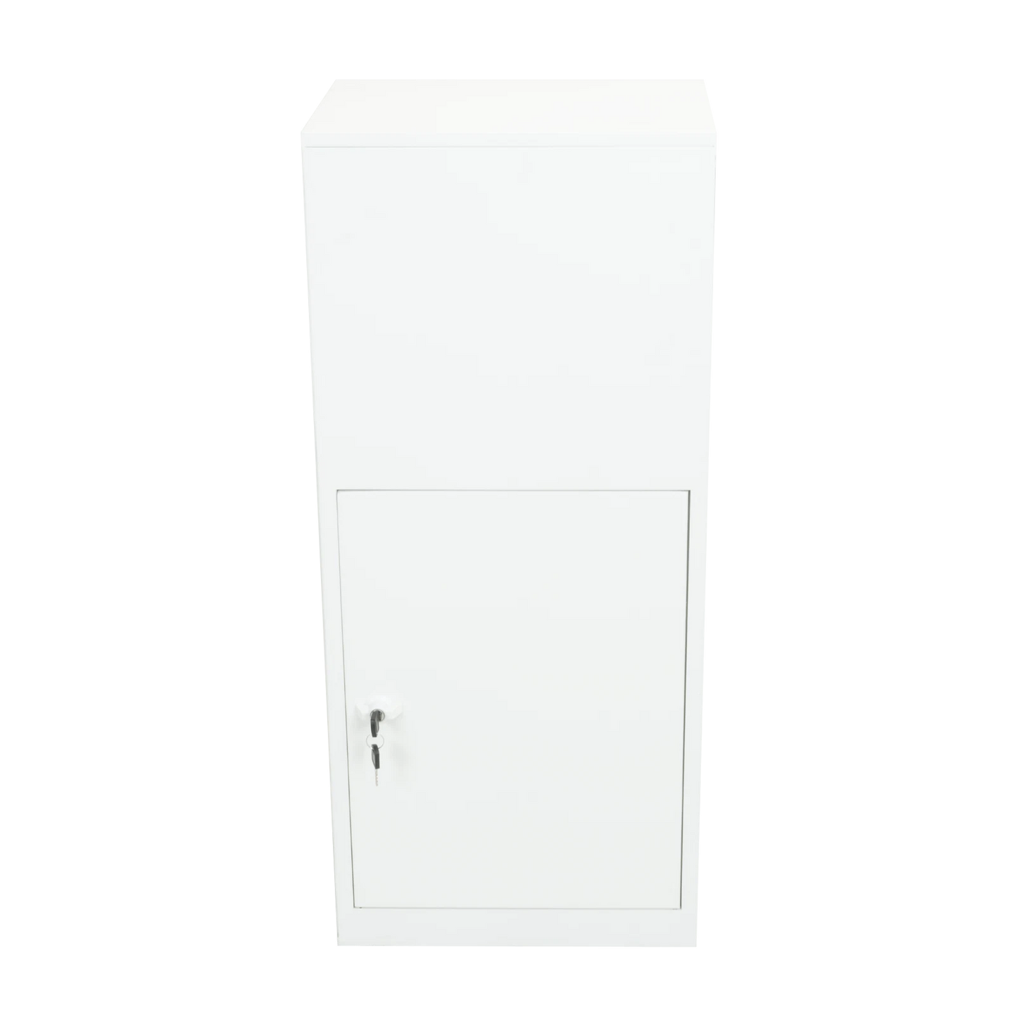Sandleford 92cm White Matte Stainless Steel Parcel Letterbox with Rear Access