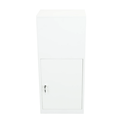 Sandleford 92cm White Matte Stainless Steel Parcel Letterbox with Rear Access