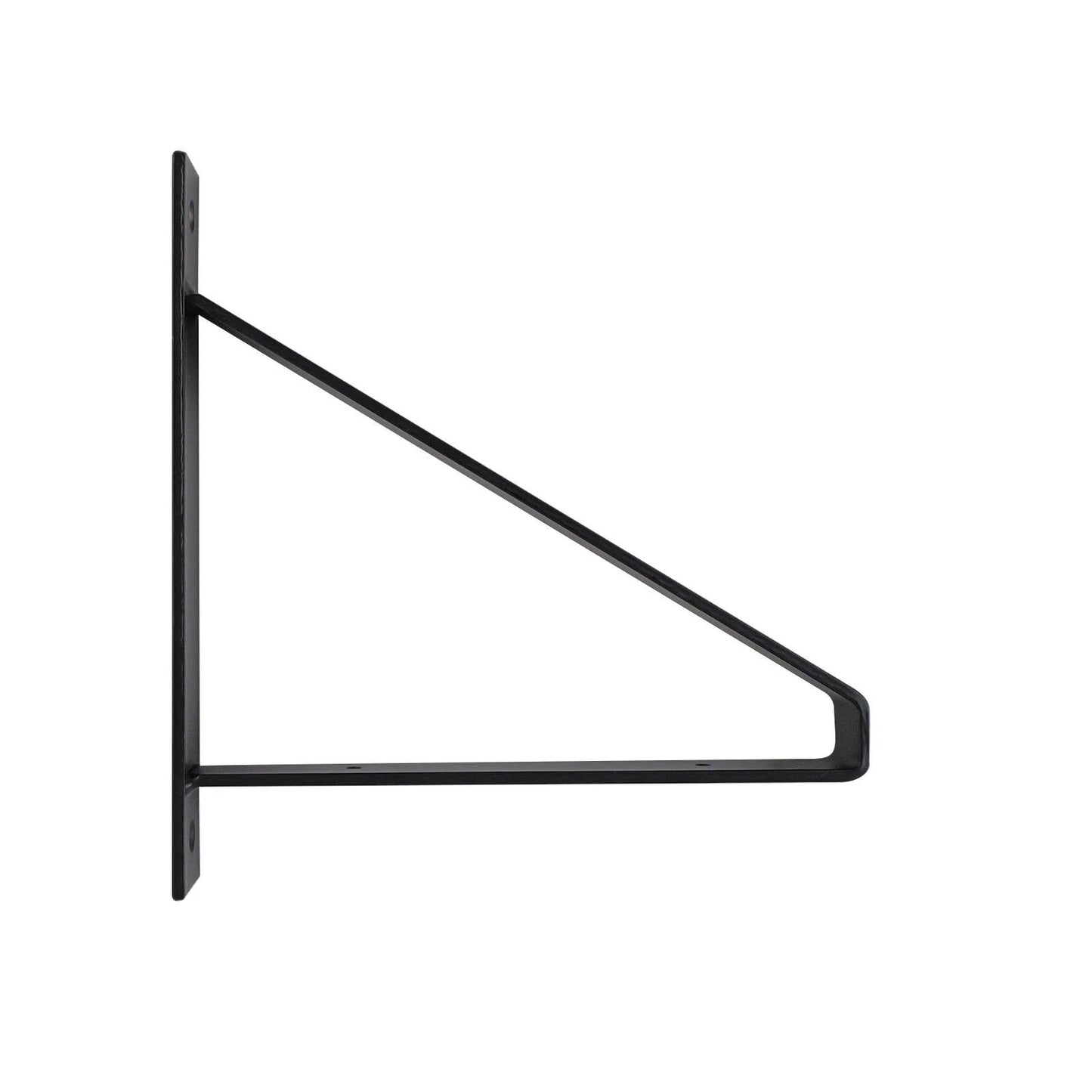 Carinya Black Exposed Triangle Stayed Bracket, 210x185mm, Powder-Coated Steel, 70kg Load