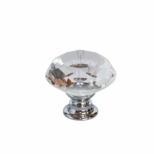 Taskmaster 30mm Crystal Cabinet Knob, Easy Install, Modern Design, Includes Screws