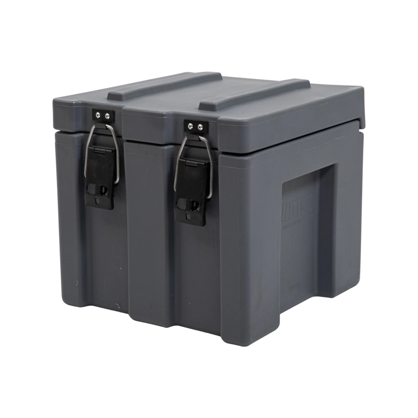 Rhino Toolbox 400x400x400mm Grey Cargo Case, Durable Polyethylene, Water-Resistant Seal