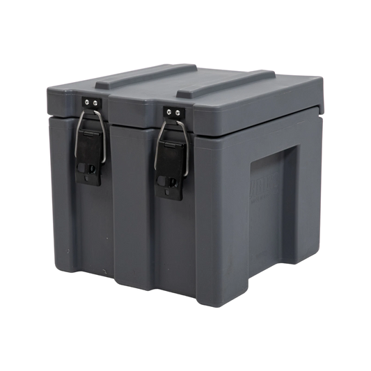 Rhino Toolbox 400x400x400mm Grey Cargo Case, Durable Polyethylene, Water-Resistant Seal
