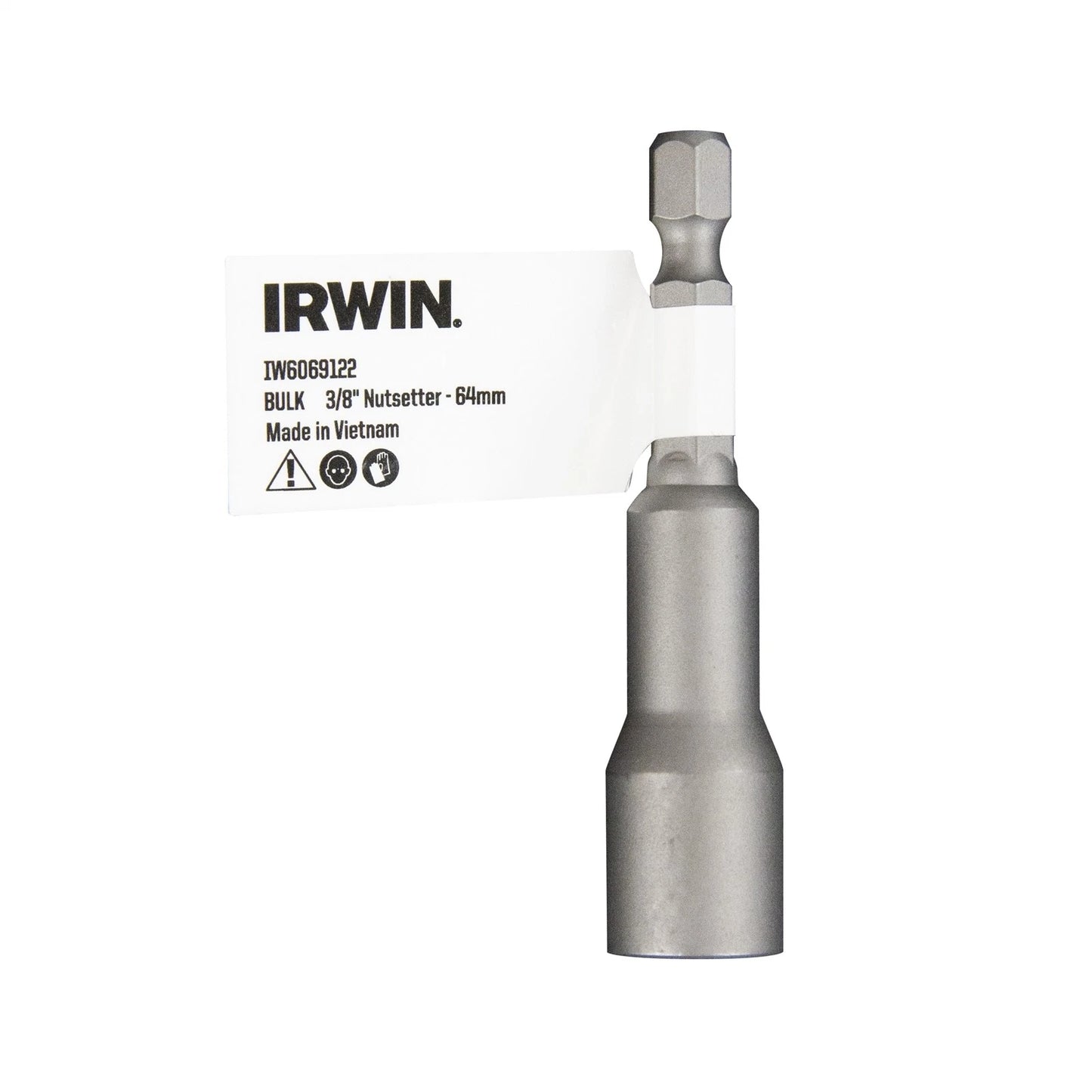 IRWIN 64mm 3/8" Nutsetter Bit - Precision Fastening for Metal & Wood, Side-Driven, Versatile Use