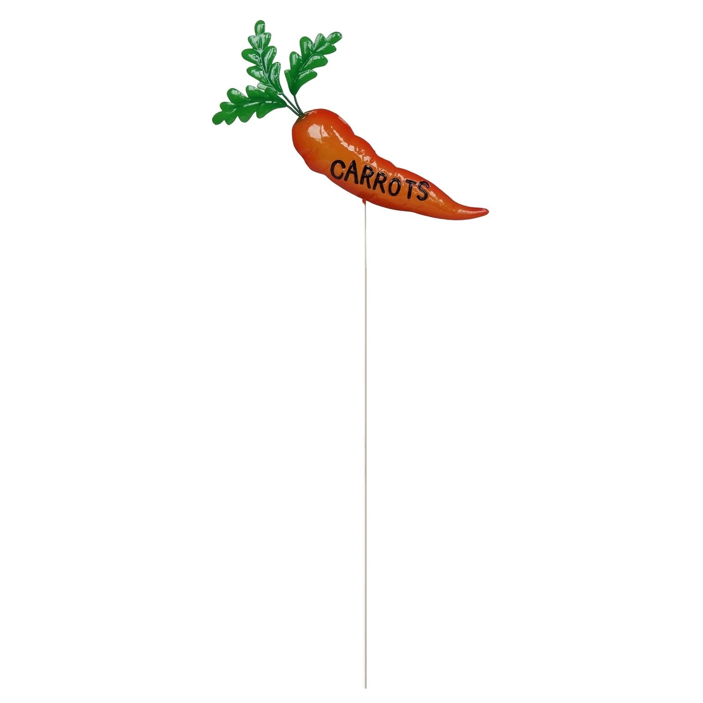 Decorative Carrot Garden Stake - Hand-Painted Steel, 500mm Height, Durable Outdoor Marker
