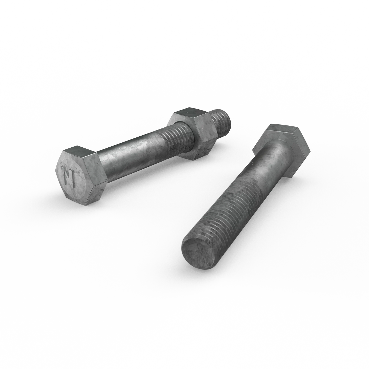ZENITH M12 x 75mm Galvanised Hex Head Bolts & Nuts, Corrosion Resistant, AS Compliant