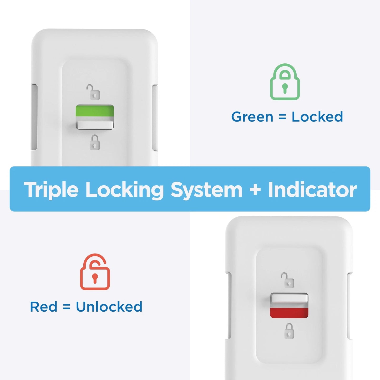 Perma Child Safety Ultimate Cabinet Latch 4 Pack, Triple Action Lock, Easy Install