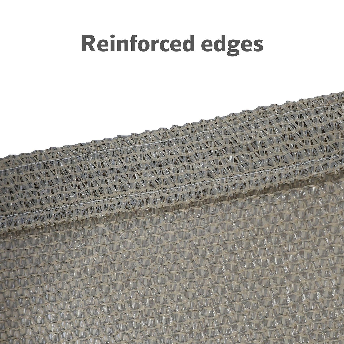 Coolaroo Rectangle Shade Sail 2.1x3.9m Riverstone, UV Protection, Easy Setup, Portable