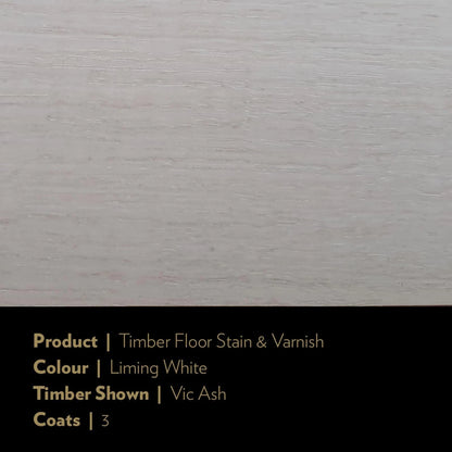 Feast Watson 4L Liming White Satin Timber Floor Stain & Varnish, Water-Based, UV Resistant