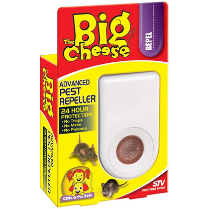 The Big Cheese Advanced Pest Repeller - Poison-Free, Ultrasonic, Indoor Rodent Protection