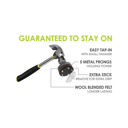 Slipstick 25mm Tap-In Felt Feet for Floor Protection, Universal Fit, 8 Pack