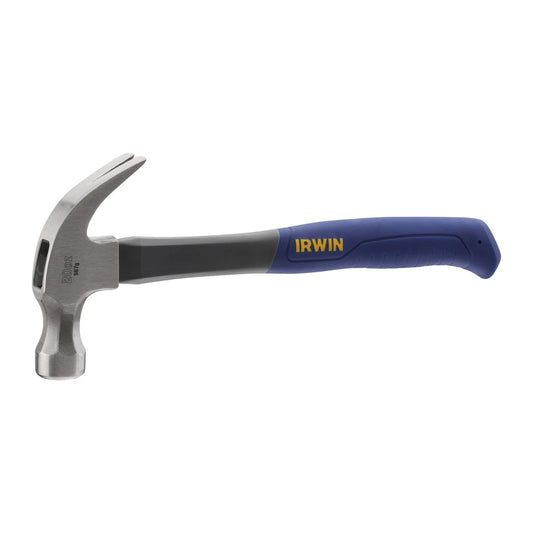IRWIN 20oz Fibreglass Hammer with ProTouch Grip and Curved Claw
